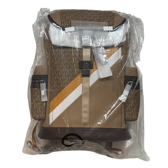 Michael Kors Rivington Logo Stripe Backpack (NWT) - Picture 4 of 10